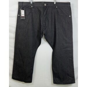 NWT Men's D Max Big & Tall Black Denim Jeans Snake Skin Pockets 50" X 32"